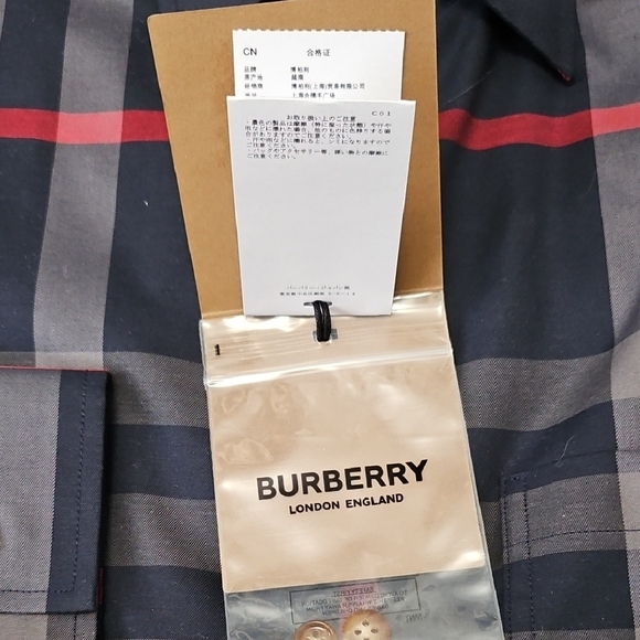 Burberry Blue and Red Casual Button Down Shirt - Picture 4 of 6